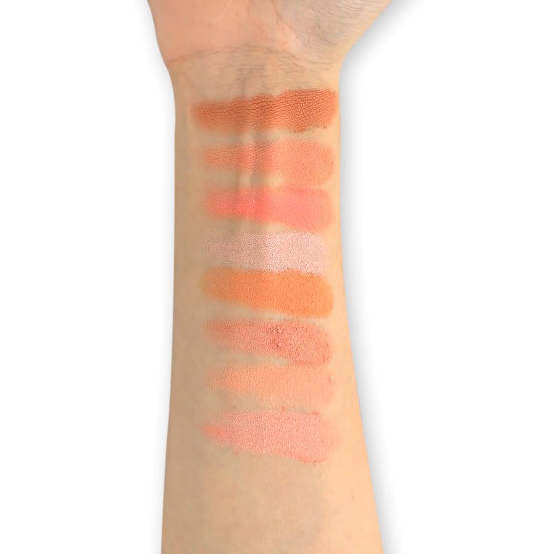 Makeup Revolution Ultra Blush Makeup Palette, Bronzer & Highlighter Makeup, Includes 8 Shades, Gluten free, Vegan & Cruelty Free, Hot Spice, 13g