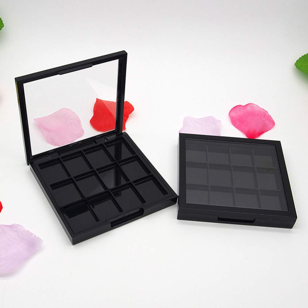 Empty Eyeshadow Palette Eyeshadow Makeup Palette Lipstick Container Makeup Empty Case for Blush Lipstick, 1Pcs 12 Grids