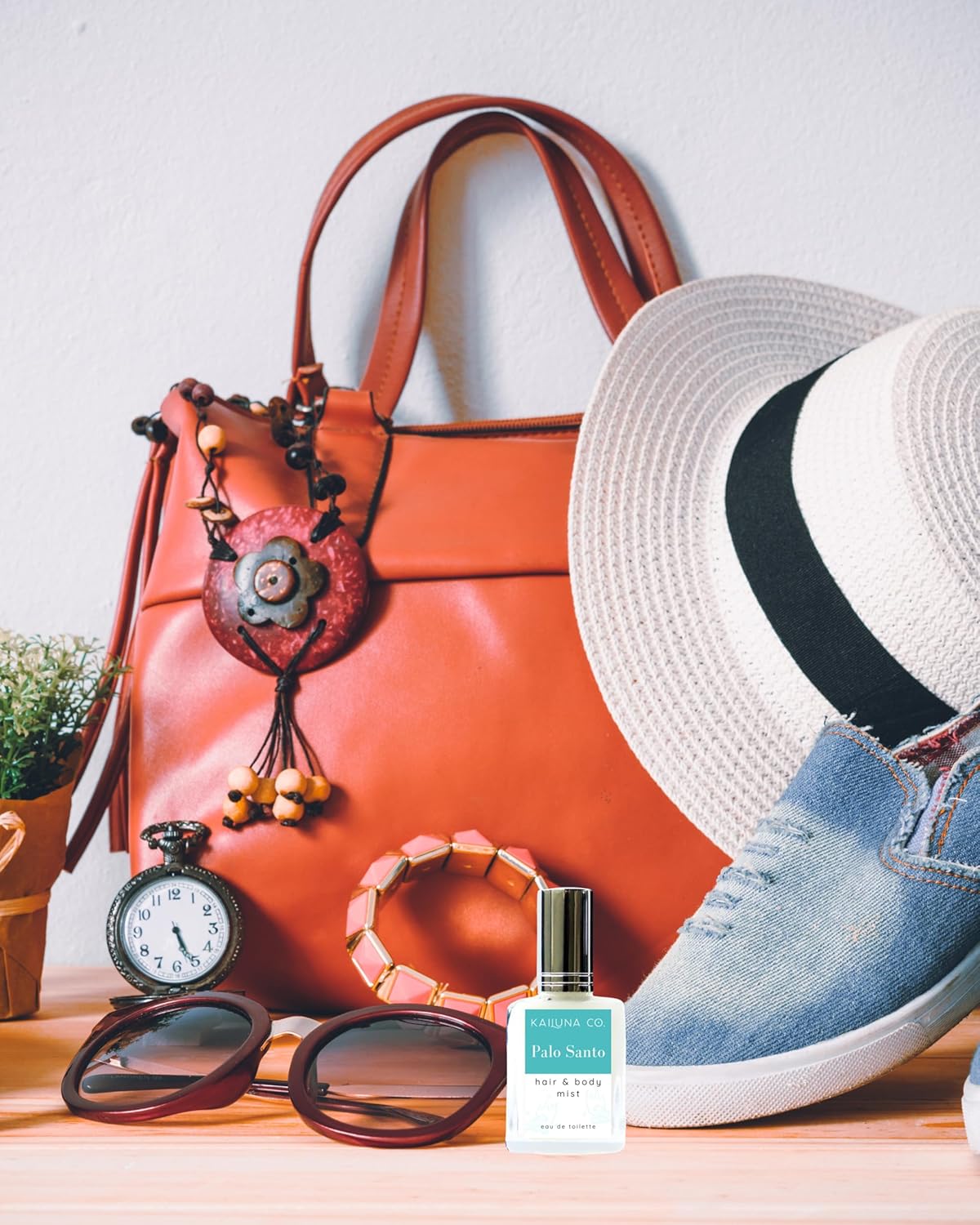 Palo Santo Natural Hair & Body Mist Spray, Pure Palo Santo Essential Oil, Alcohol-Free, Handmade in California, 0.5Fl Oz