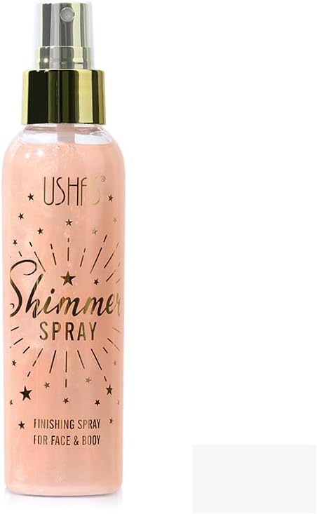 USHAS Body Glitter Spray 3.72 fl.oz - Temporary Body Shimmer Spray for Face, Hair, Clothing, Long Lasting Quick-Drying Shiny for Music Festival Rave (03)