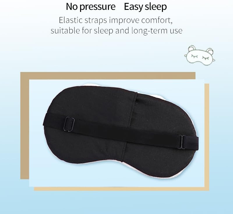 PERFECTSIGHT Sleep Eye Masks, Cute Plush Sleep Eye Cover Lightweight Adjustable Eyeshade Faux Fur Mask Cover for Women Men Sleep Travel Nap, Girl Braid