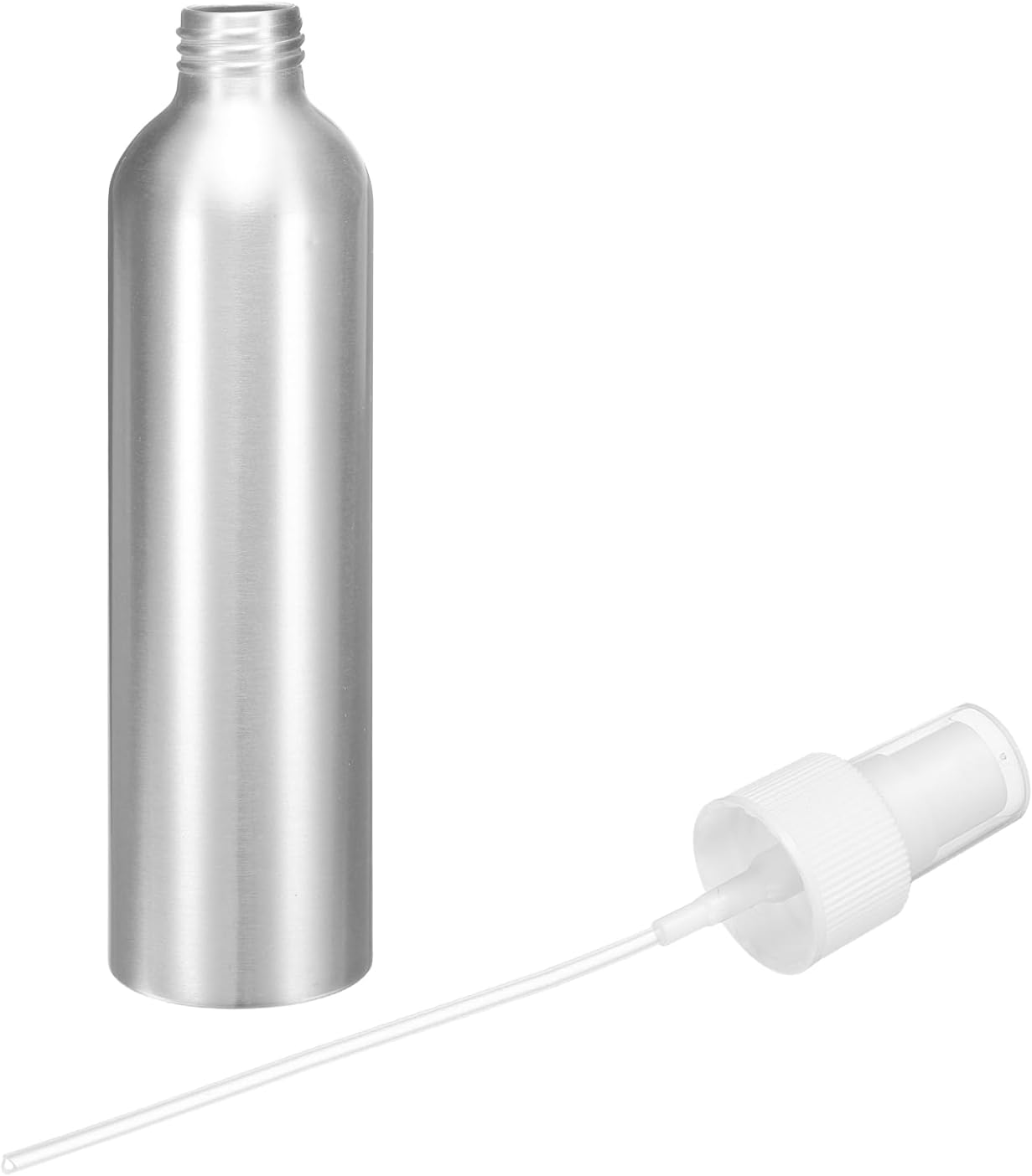 HARFINGTON Aluminum Fine Mist Spray Bottles 250ml/8.5oz Metal Small Liquid Alcohol Refillable Travel Container with White Plastic Nozzle Cap for Perfume Skincare Cosmetic Storage Bottle