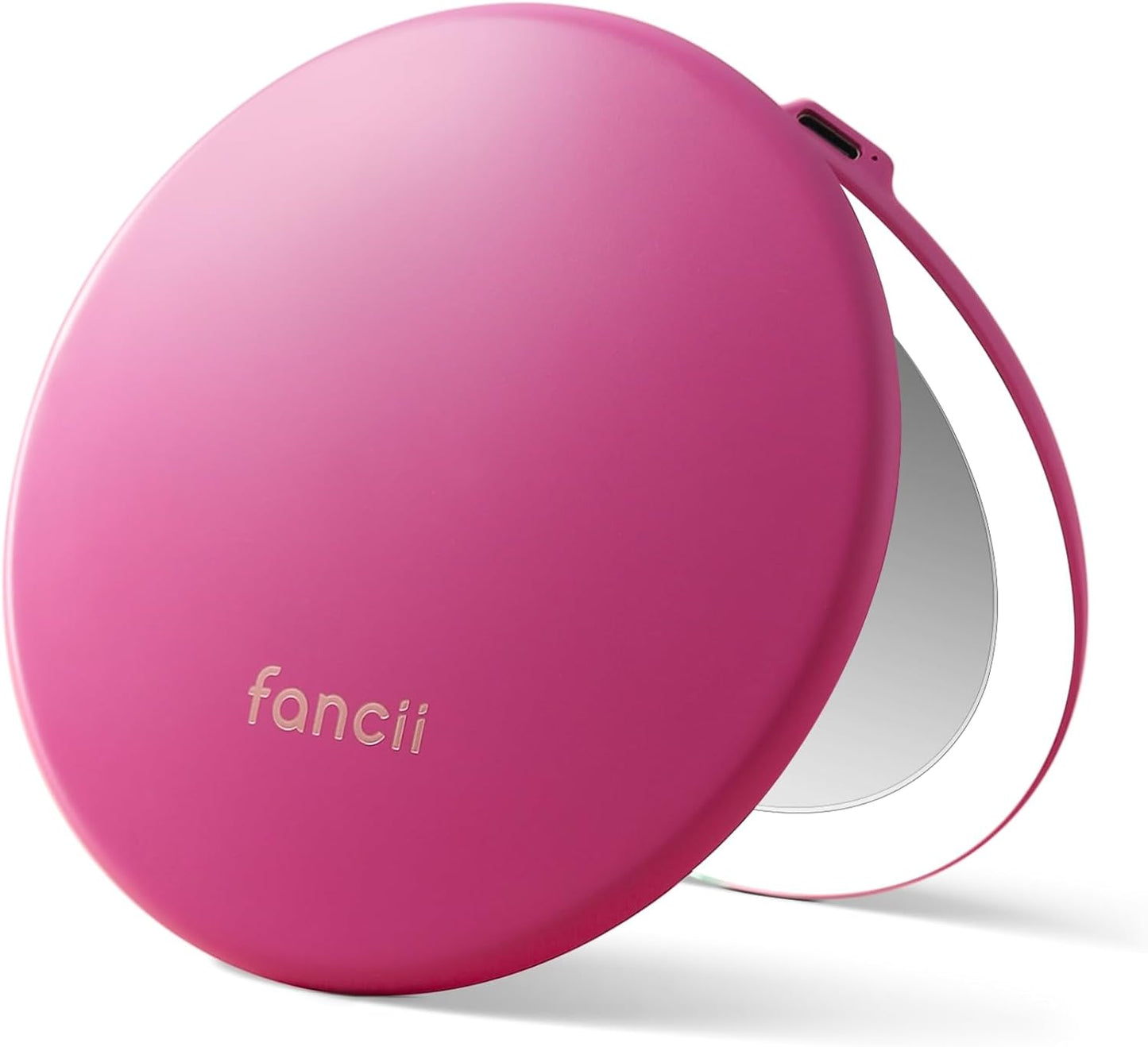 Fancii Taylor Compact Travel Mirror with Light, Rechargeable, 10x /1x Magnifying, 3 LED Light Settings - Best for Makeup, On The Go Touch-Ups, (Magnolia Burst)