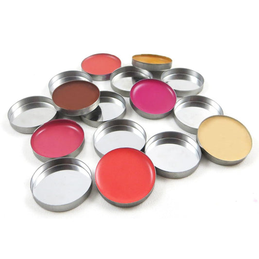 Silver Empty Round Metal Pans 60 Pack for Eyeshadow Palette Magnetic Makeup Palette (26mm)