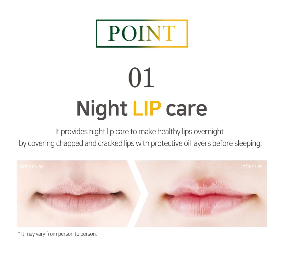 PETITFEE Sleeping Lip Mask Sea Buckthorn Oil 0.53 Oz. | Day & Night Lip Balm, Overnight Lip Mask, Lip Treatment for Dry & Crack Lips, Deep Moisturizing with Vitamin E, Shea Butter, 6 Phyto Oil Complex