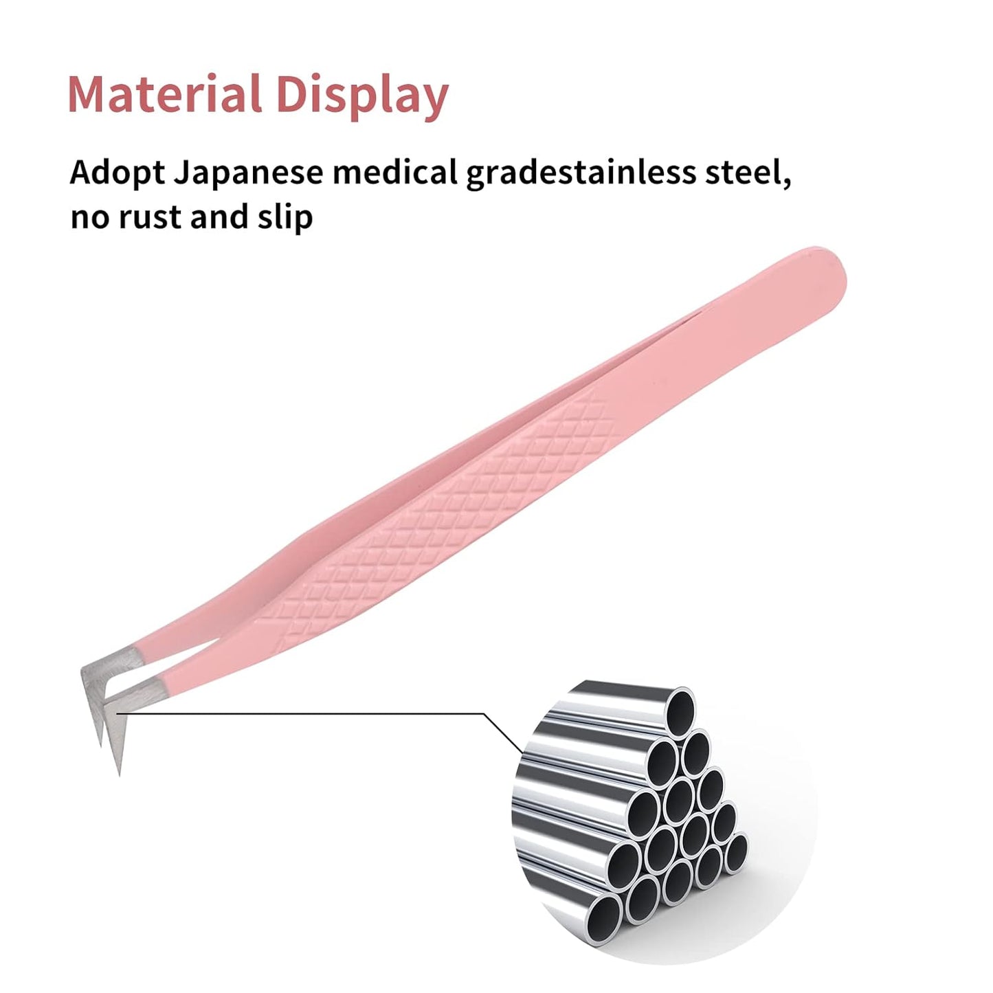 Lash Extension Tweezers Stainless Steel Volume Lash Tweezers Curved Precision Tweezers 90 Degree Angle Boot Great for Larger Fans Eyelash Extension Tweezers Professional