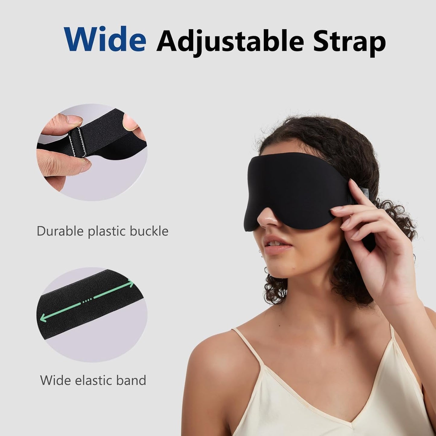 ALASKA BEAR Sleep Mask Memory Foam Contoured Eye Cups for Women and Men, Soft 3D Blackout Eye Mask for Sleeping No Pressure on Eyelids and Eyelashes Protection, Earplugs Set, Black