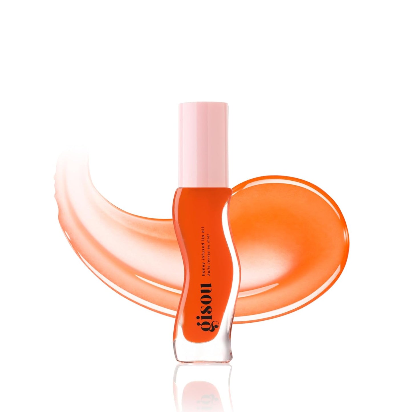 Gisou Honey Infused Hydrating Lip Oil, Nourishing Lip Moisturizer for Dry Lips, High Shine, Smooth Finish, Sheer Hot Coral Shade, Tropical Mango Passion Fruit Scent, Mango Passion Punch, 8ml