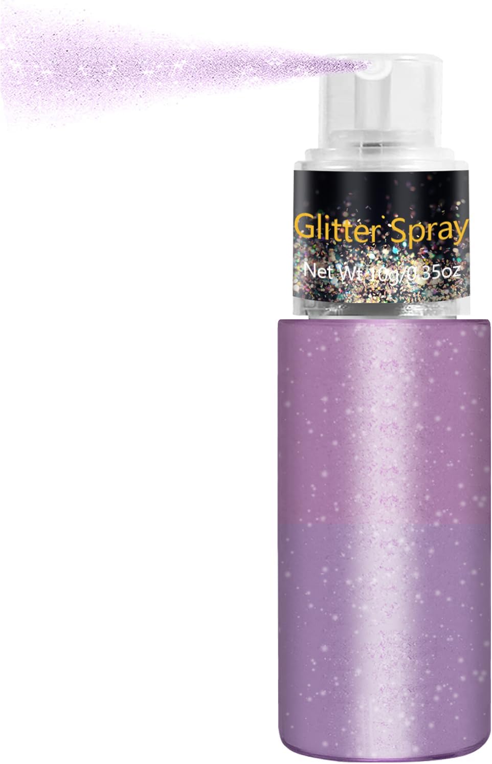 Hair and Body Glitter Spray, Holographic Glitter Highlighter Powder, Face Body Clothes Shiny Glitter, Loose Shimmer Hairspray Festival Rave Prom Accessories, 10g (05# Purple)