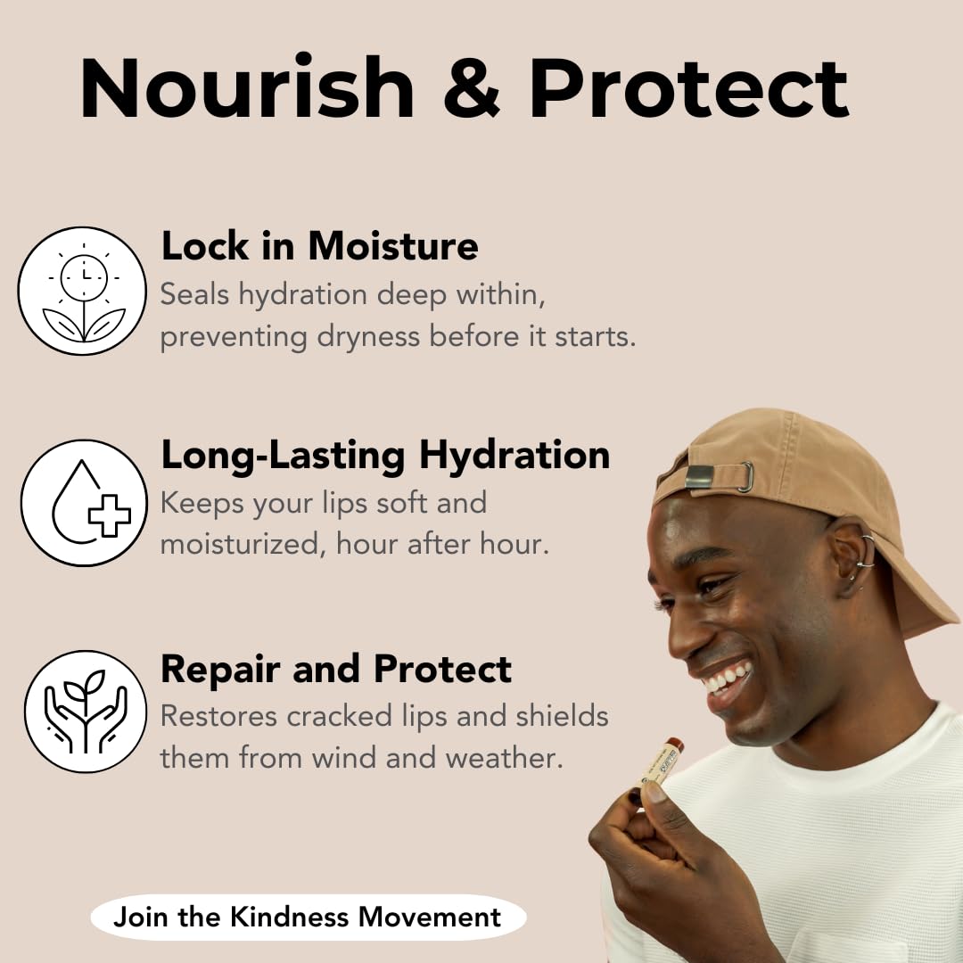 Kind Lips Watermelon Lip Balm 3-Pack - USDA Organic, Natural Chapstick Alternative for Dry Lips | Gluten-Free, Cruelty-Free