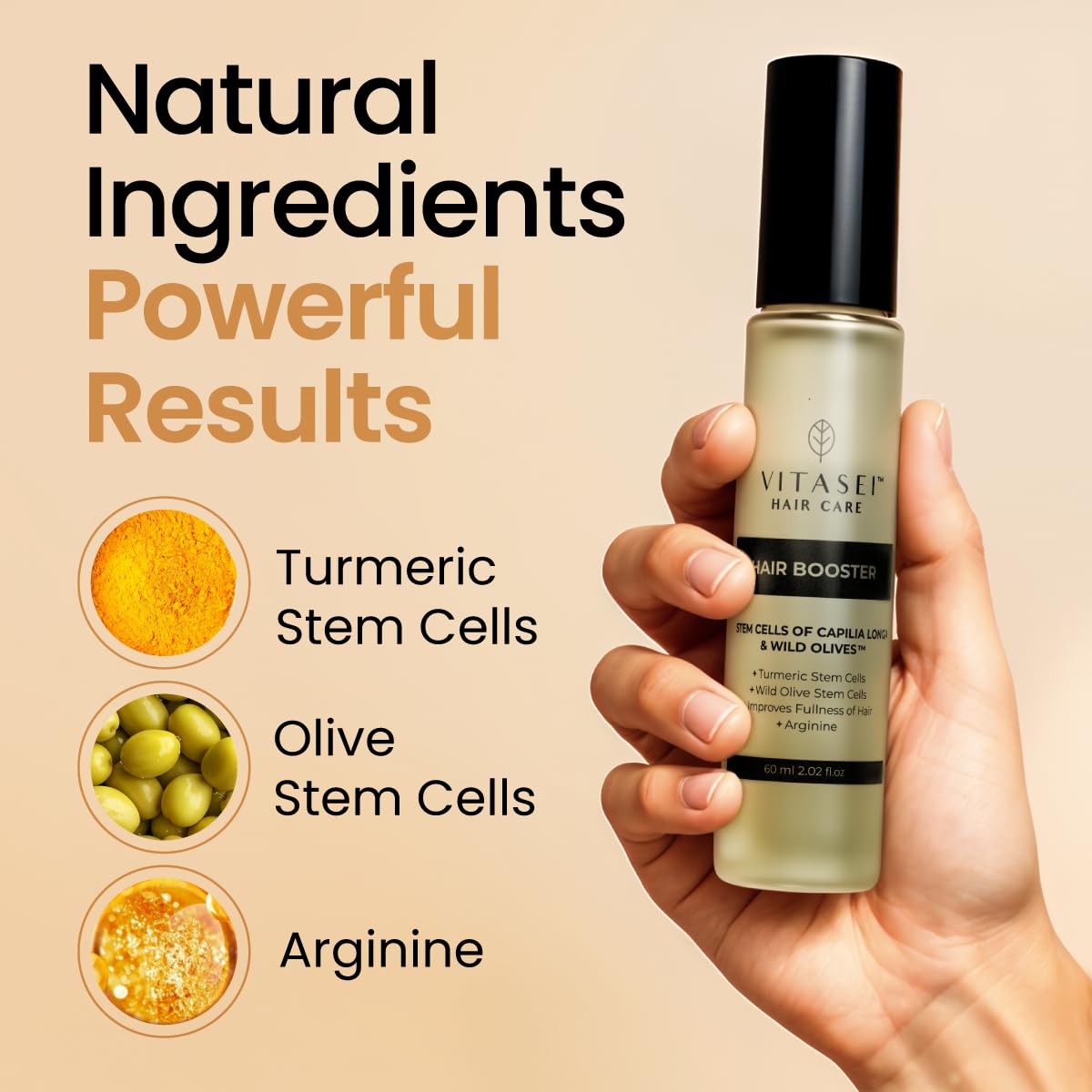 Hair Booster for Women & Men – Hair Revitalizing Serum with Capilia Longa & Arginine for Thick, Dry, Long, Damaged Hair – Peptide-Enriched Hair Tonic, 2 Fl Oz