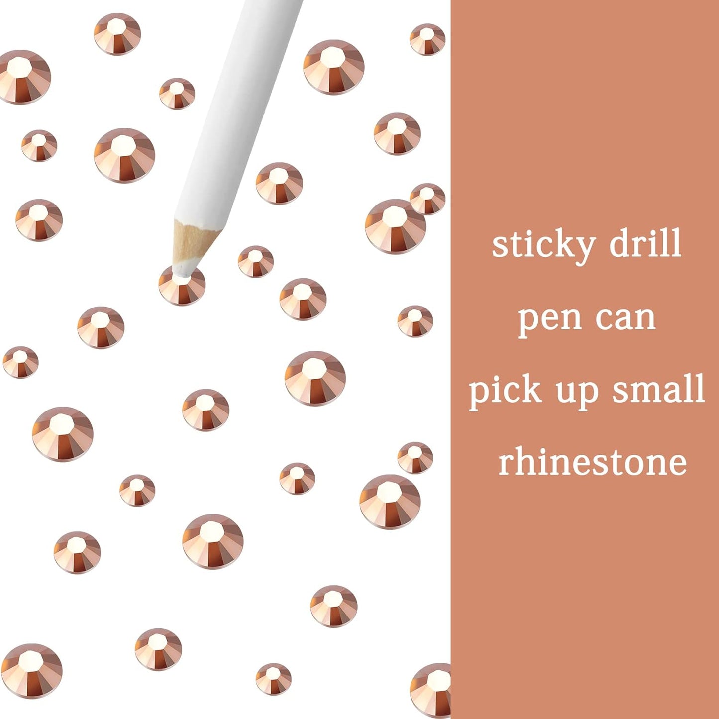 Multi Size 3mm 4mm 5mm Rhinestones Set for Nails Crafts Dark Peach Non Hotfix Rhinestones Nail Gems Rhinestone Jelly AB&Round Flat Back Resin Rhinestone for Makeup Clothes Shoes Eyes Bottles Crafts