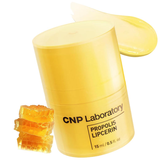 CNP Honey Lip Butter - Propolis Lipcerin™ 01 Original, Hydrating Overnight Manuka Lip Balm & Mask, 12hr Long-Lasting Moisture, Korean Skin Care, 0.5 fl.oz.