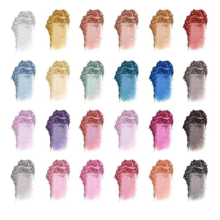 24 Shade Eyeshadow Palette Ibiza glamorous shimmers bold mattes strong pastel tones long lasting full pigment