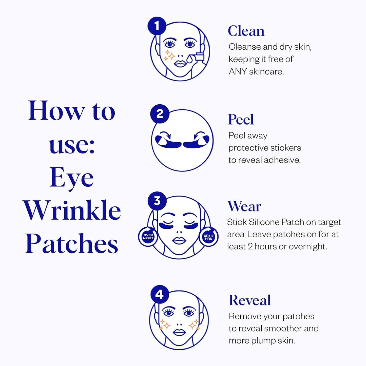 Wrinkles Schminkles Under Eye Wrinkle Patches | Smooth Eye Wrinkles, Crows Feet & Dark Circles Overnight | 6 Pairs Reusable Medical Grade Silicone Patches