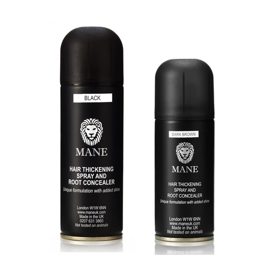 Hair Thickening Fiber Spray by Mane (200 ml, Black)