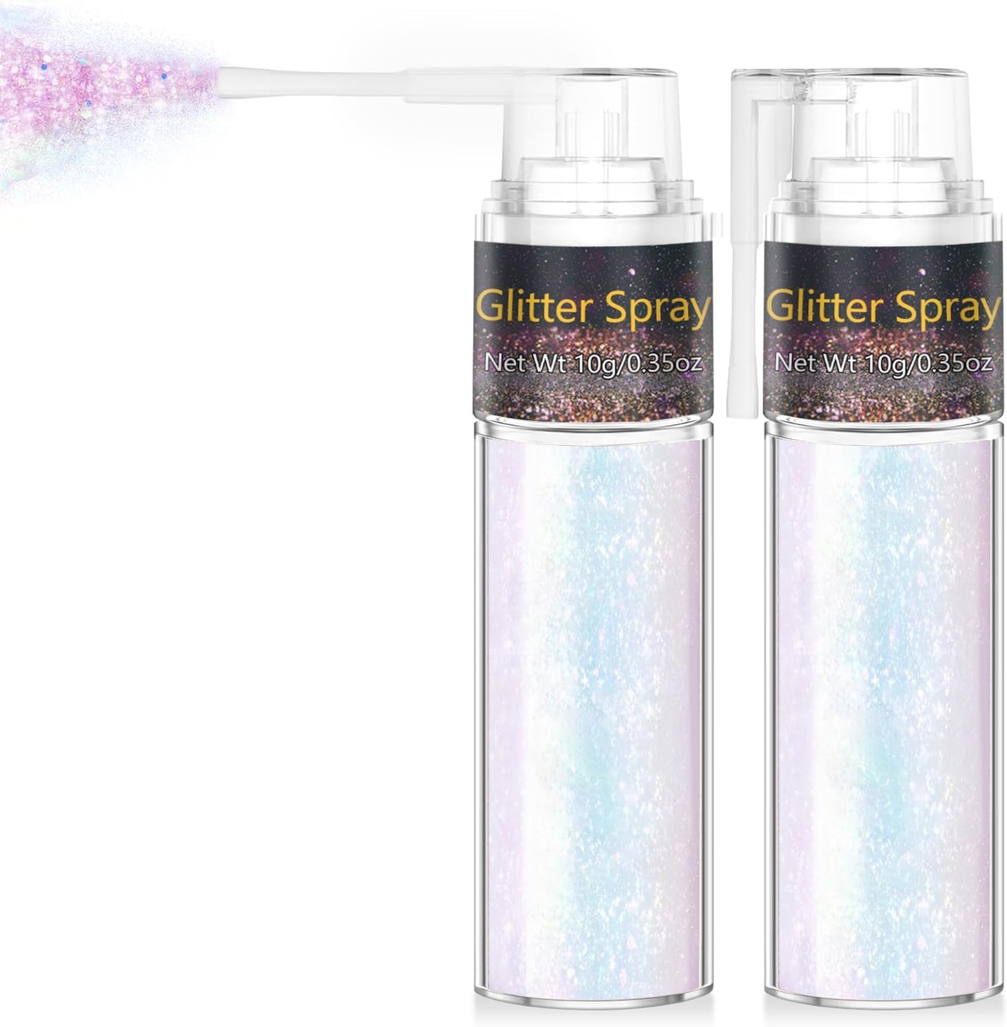 Hair and Body Glitter Spray, 1PC Hair Glitter Extra Fine Face Shimmer Powder for Clothes, Festival Loose Sparkle Powder for Rave Clothes Nail Art Easter Halloween Crafts