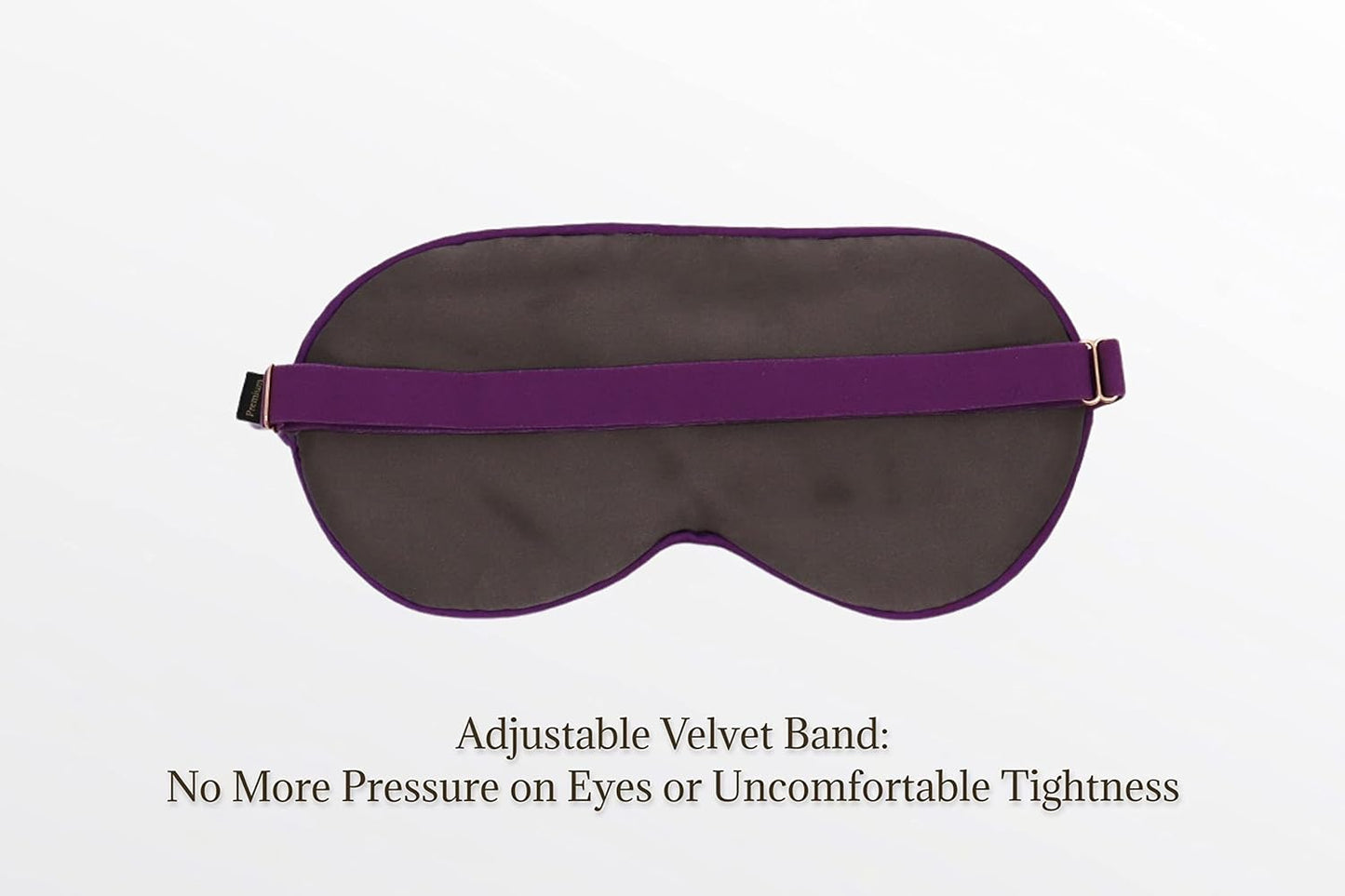 Premium Handcrafted 25 Momme Mulberry Silk Eye Mask for Sleeping (Purple Passion)