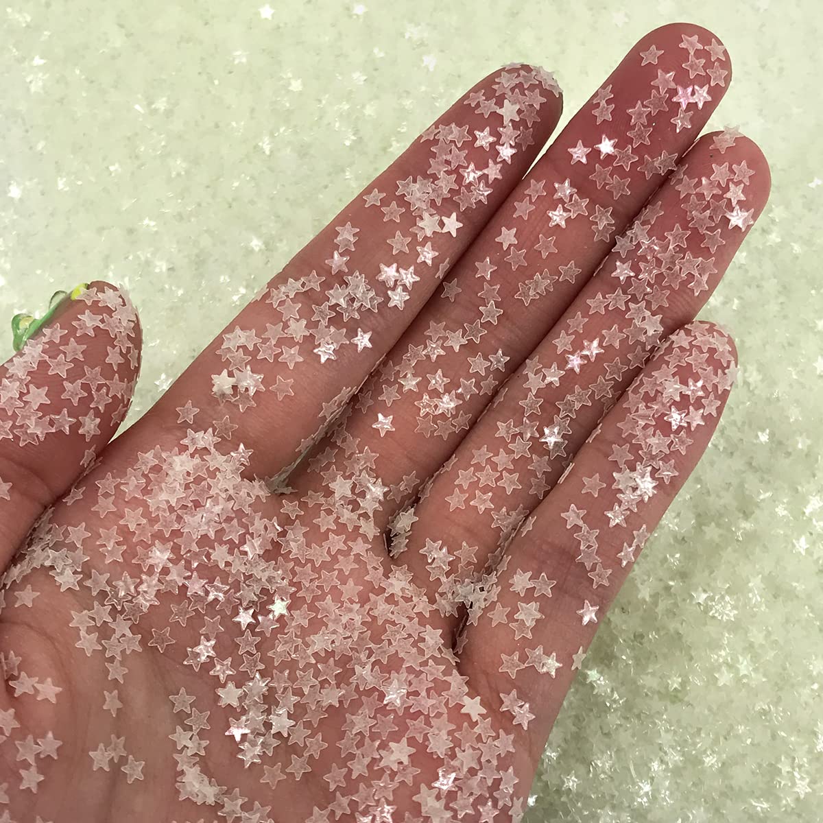 Holographic Body Glitter. Chunky Face Glitter, Hair Glitter, Eye Glitter and Body Glitter for Women. Rave Glitter, Festival Accessories, Cosmetic Glitter Makeup. Loose Glitter Set (Glow Stars)