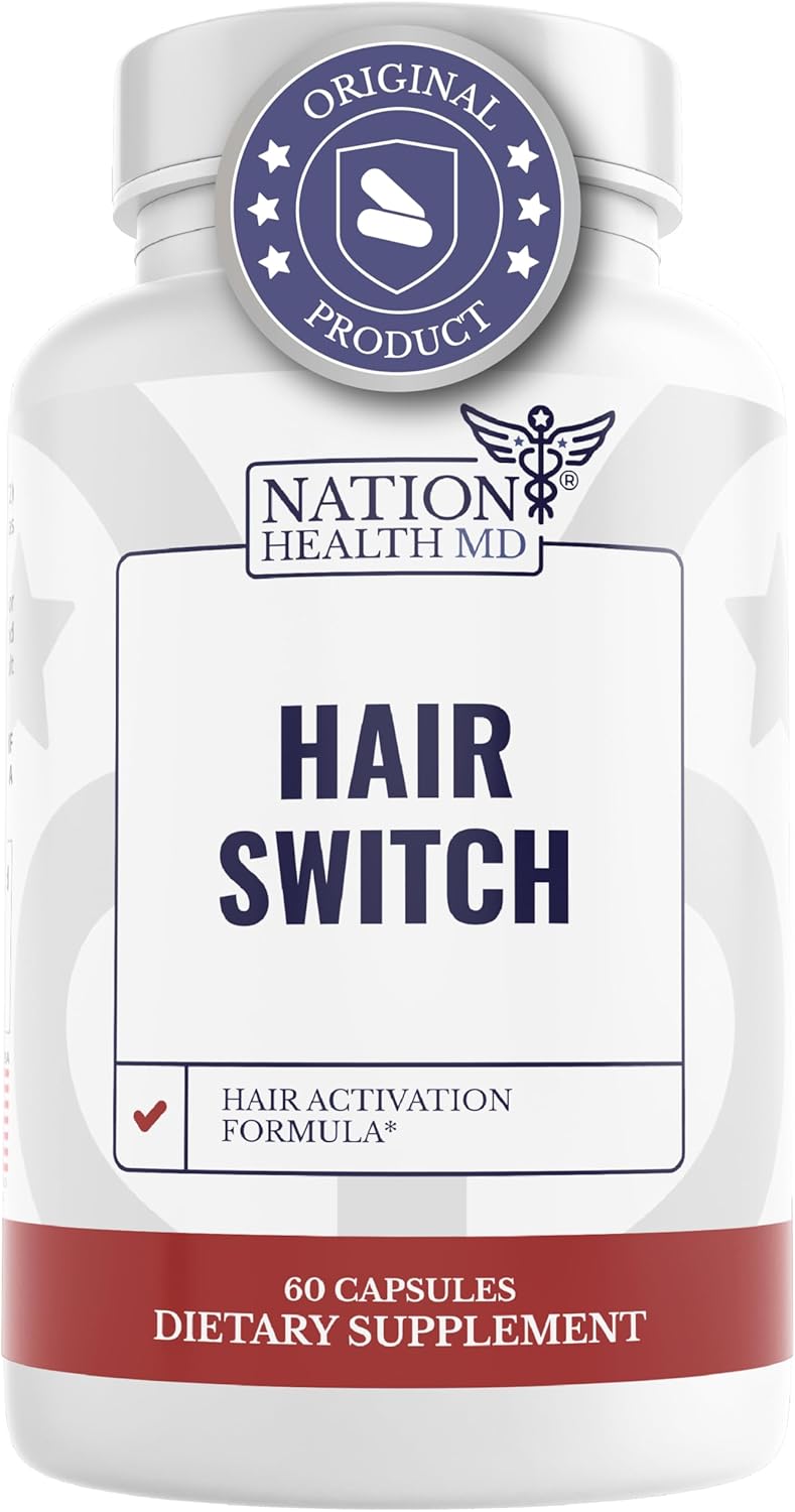 Hair Switch - Supplements for Hair and Scalp - Biotin, Zinc, Selenium, and More - Hair Activation Formula for Men and Women, 1 Bottle