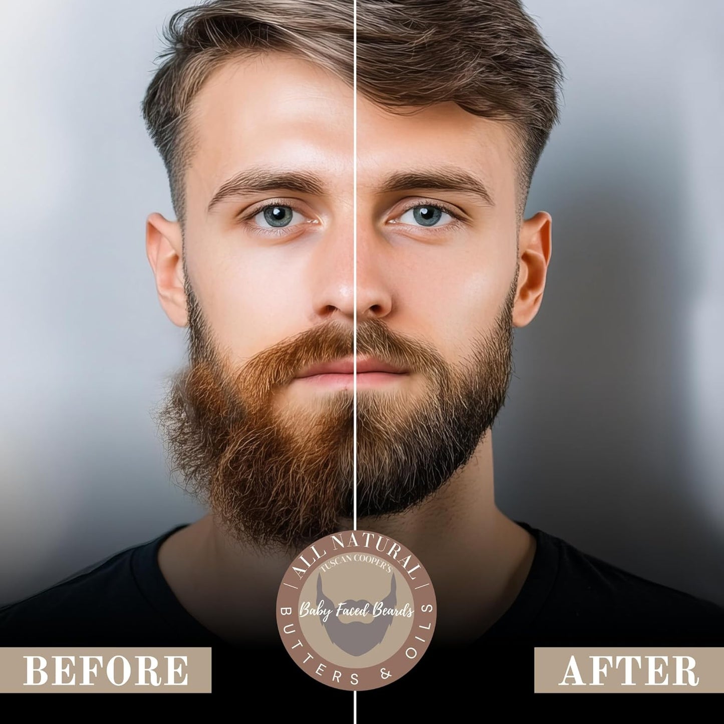 Tuscan Cooper's Baby Faced Beards Oil for Men - Hydrating, Nourishing, Natural Beard Softener and Conditioner for All Hair Types. Coconut, Jojoba, and Sweet Almond Moisture - Southern Spiced Tobacco
