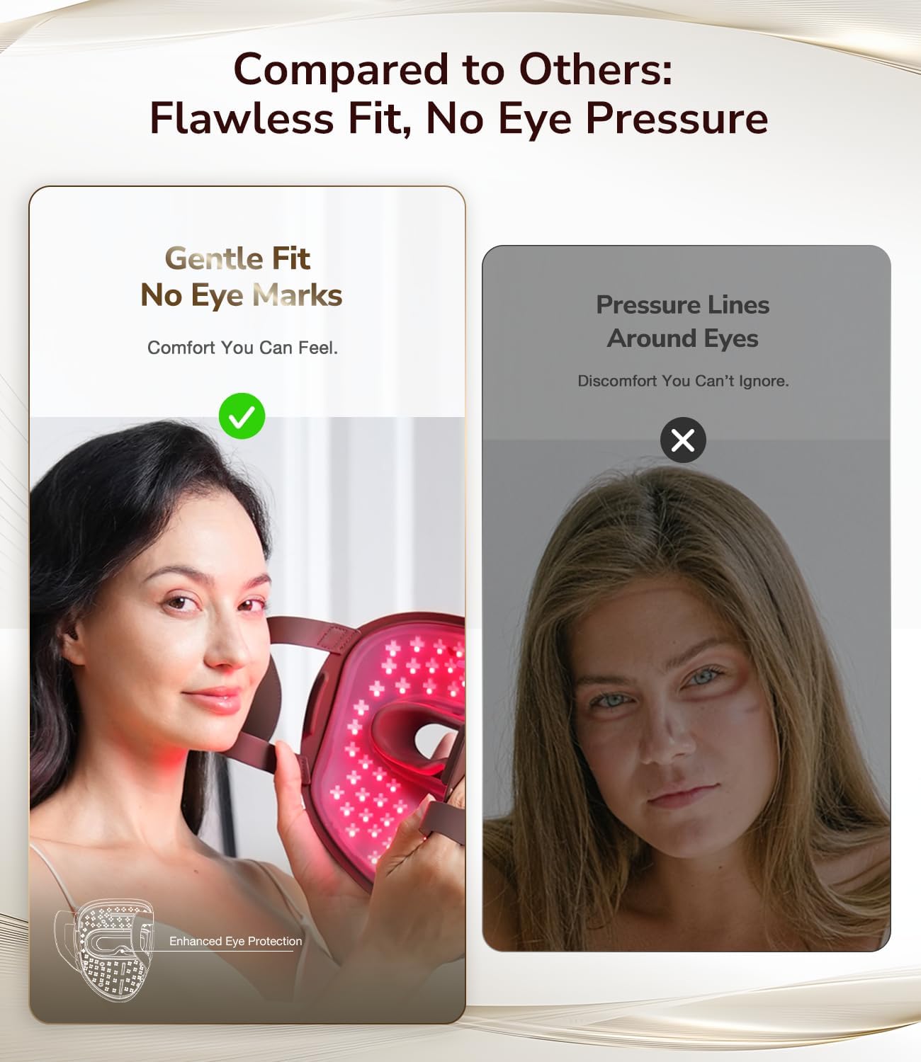 JOVS Red Light Therapy Mask for Face, LED Face Mask with Near-Infrared Light, Rechargeable, 4 Modes, Portable Anti-Aging Skin Care Device for Home Use