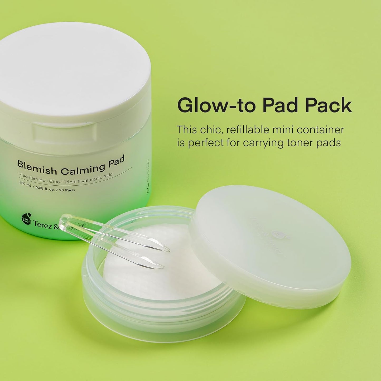 Small Travel Containers for Skincare: Korean Mini Containers with Lids for Toner Pads & Under Eye Patches DIY - Travel-Friendly, Reusable, Leak Proof Skincare Storage Made in Korea - 1 Empty Pack