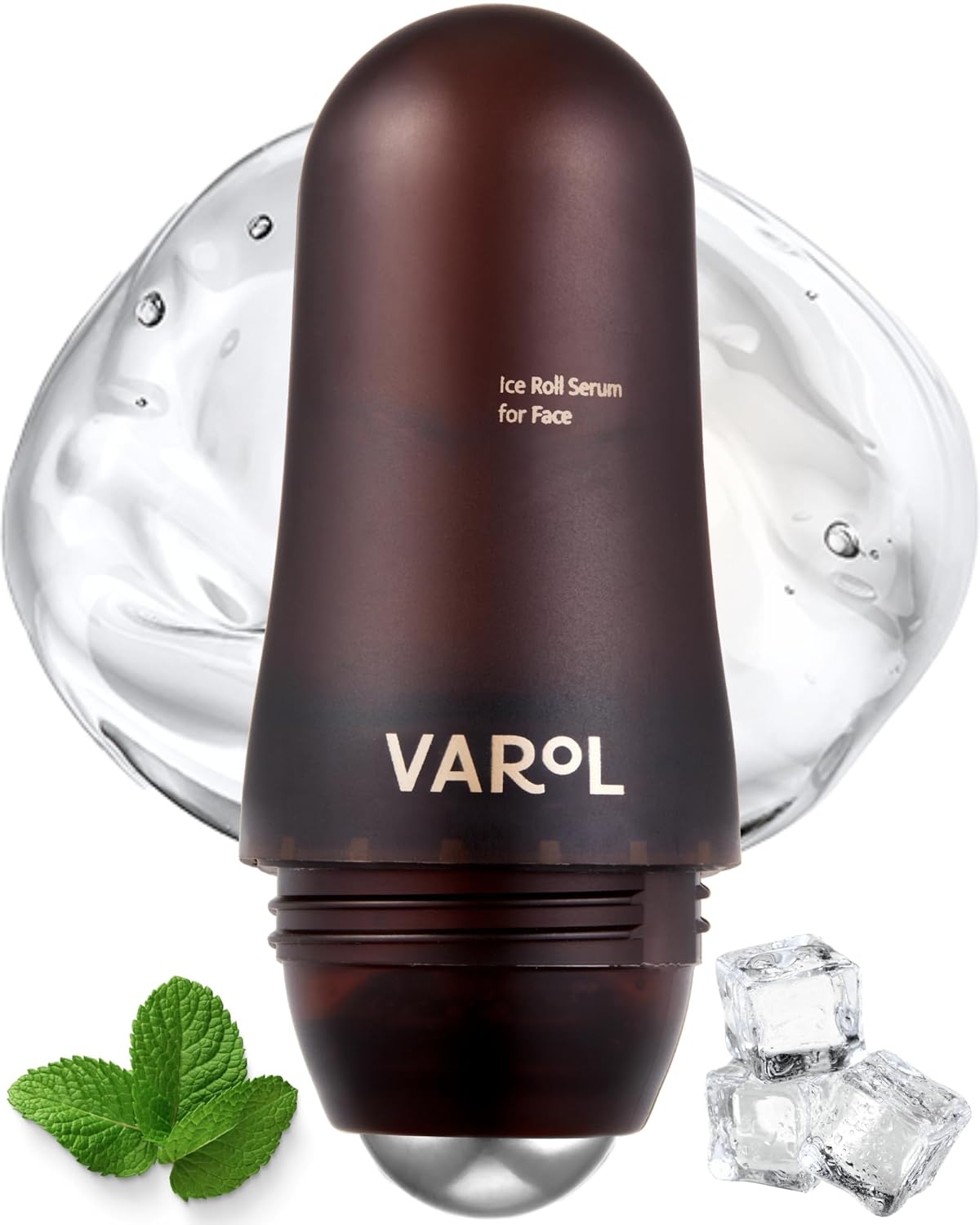 Ice Roll Serum | Cooling & Hydrating Roll-On Serum for Face, Puffy Eyes, Bakuchiol & Collagen for Firming & Lifting, Facial Roller for Depuffing, Under Eye Bag Treatment | Korean Skin Care