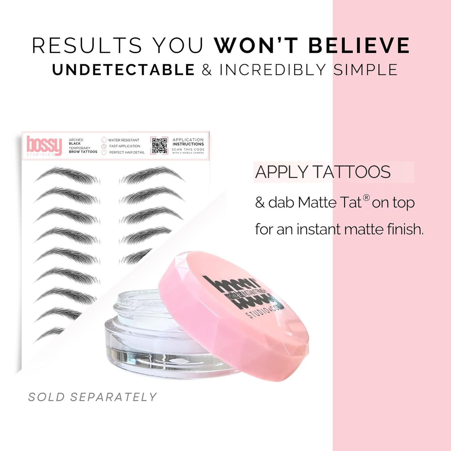 Matte Tat Instant Finish Shine Remover Temporary Tattoos Eliminate Shine Temporary Eyebrow Tattoos Matte Finish Instant Shine Remover No Shine No Gloss Brow Transfers Shine Free Tattoos Removing Cream