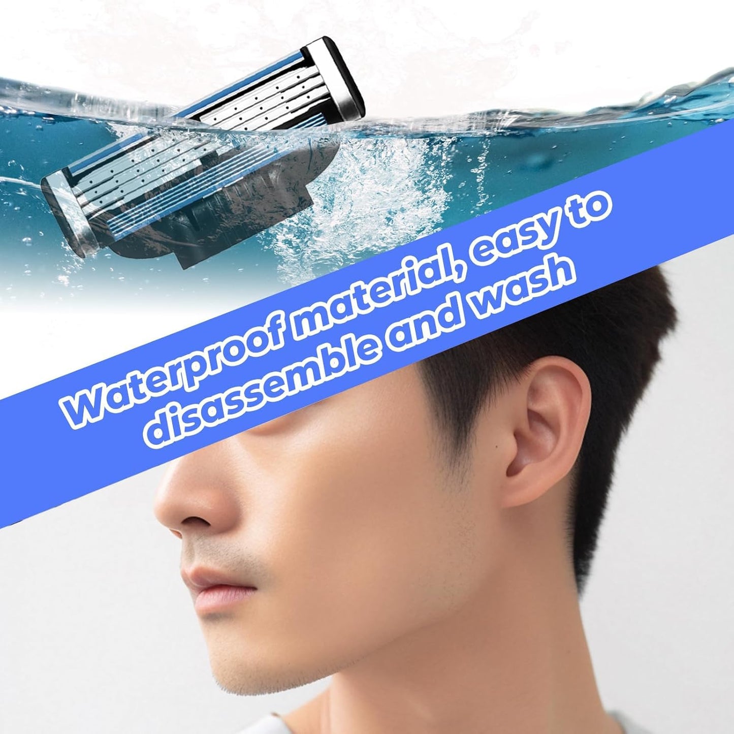 Razor Blades for Men - 24PCS Precision Compatible With Mach3 Razor Blades Refills for Men - Compatible With Mach Razor, Dual Lubrication for Close & Comfortable Shave