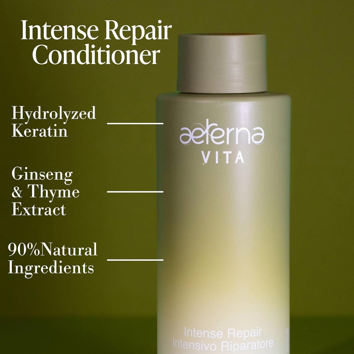 Aeterna VITA Intense Repair Keratin Deep Conditioner for Dry Damaged Hair | Thyme, Ginseng Root Extract | Color-Safe - 250 ml