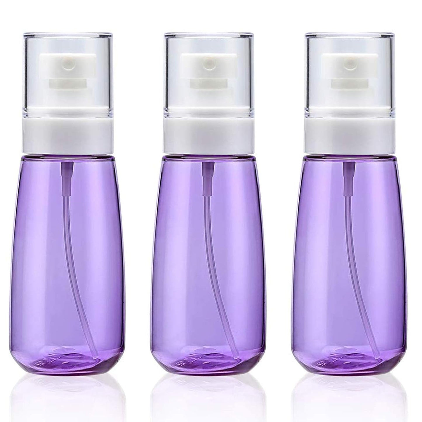 Cosywell Fine Mist Spray Bottle 3.4oz/ 100ml Empty Cosmetic Refillable Travel Containers Plastic Hair Spray Bottle Sprayer for Perfume Skincare Makeup Lotion (3Purple)
