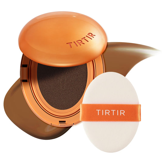 [*Mini Size*] TIRTIR Mask Fit Ai Filter Cushion Foundation | AI-Like Semi-Matte Finish - Up to 72-Hour Medium to Full Coverage Korean BB Cushion Make up Beauty, #43N Deep Cocoa, 0.15 Fl Oz