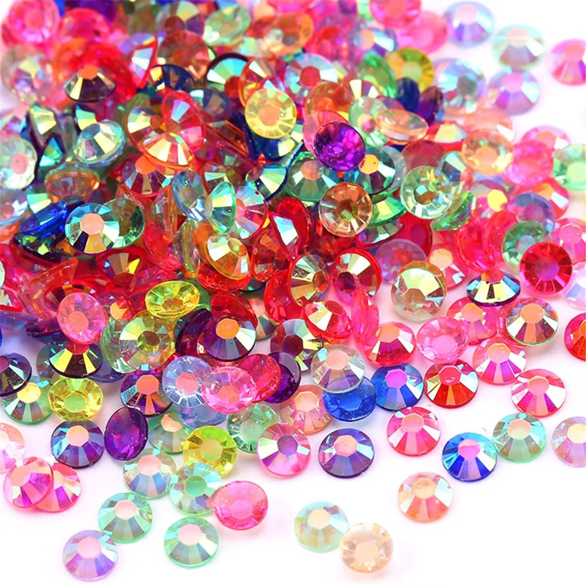 720 Pcs SS30 6mm AB Flatback Rhinestones for Nails Art Crafts Transparent Glitter Round Gems Coffees DIY Clothes Shoes(Clear Yellow Coffee AB)