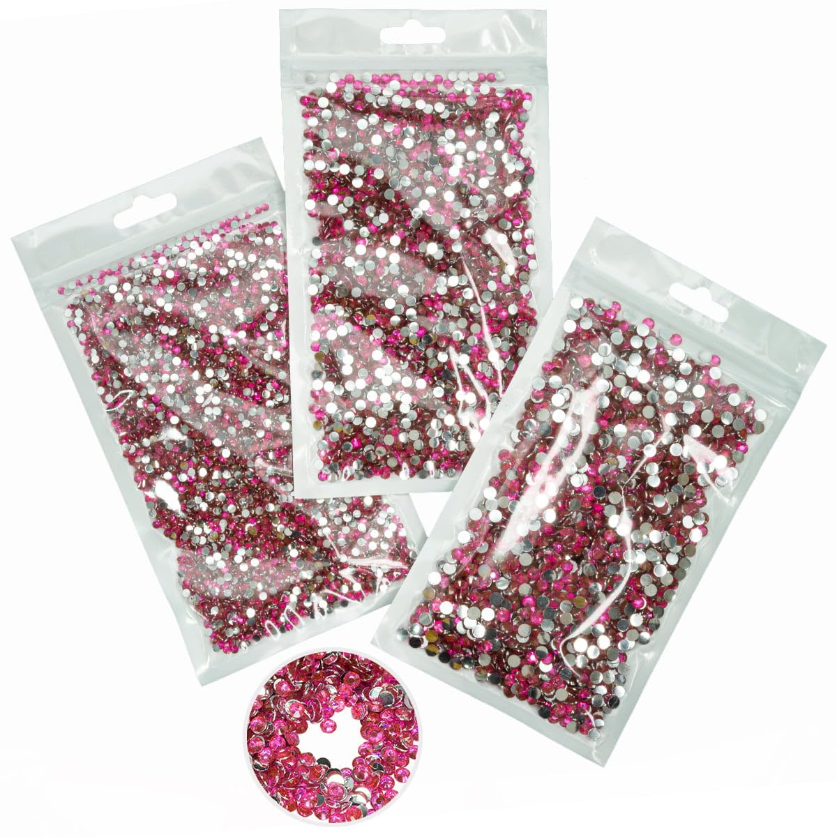 16000PCS Rose Pink Resin Crystal Rhinestones for Crafting 3mm 4mm 5mm Light Hot Pink Flatback Stones Rose Red Diamonds Crystals Gems for Face Eyes Makeup Tumblers Bottles Crafts Clothes Shoes