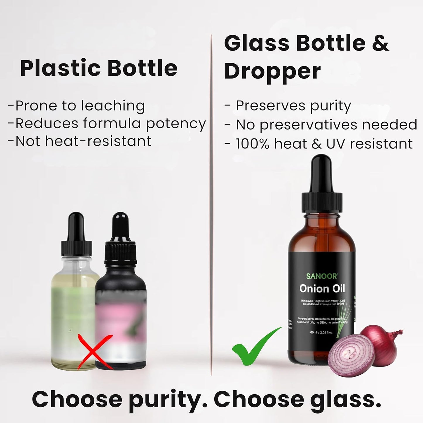 Himalayan Red Onions Oil | 100% Pure (2.02oz)| Cold-pressed, stimulates hair growth, strengthens follicles, and treats infections for healthier hair | 60ml