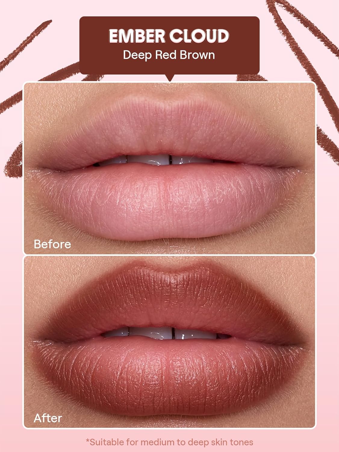 SHEGLAM Cloudline Blur Lip Liner Long Lasting,Vegan & Cruelty-Free Lip Stain-Ember Cloud
