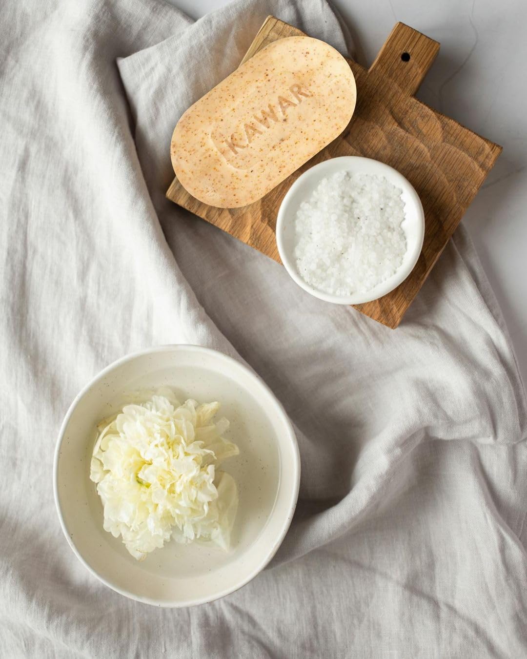 KAWAR Dead Sea Exfoliating Soap with Dead Sea Sand - Salicylic Acid, Magnesium Chloride, Shea Butter, Olive Oil & Tea Tree - Vegan Soap Bar for Men & Women, 4.2 oz