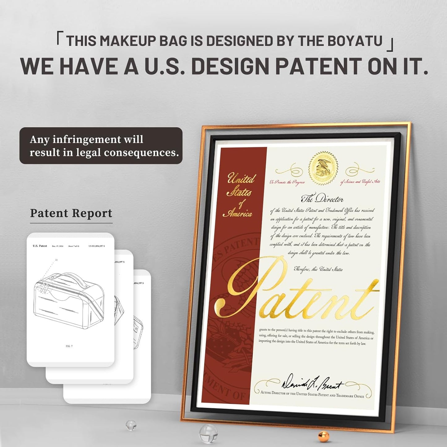 BOYATU Travel Makeup Bags for Women: 3-Set Large Capacity Make up Bags with Compartments - PU Leather Cosmetic Bag for Traveling (L15 Black)