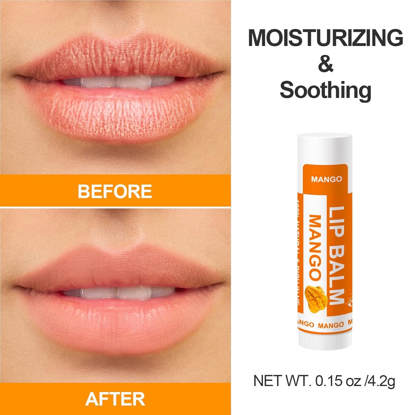 Yopela 14 Pack Natural Lip Balm in Bulk with Vitamin E and Coconut Oil - Moisturizing, Soothing, and Repairing Dry and Chapped Lips Valentine's Gift - 14 Flavors - Non-GMO - With Greeting Card