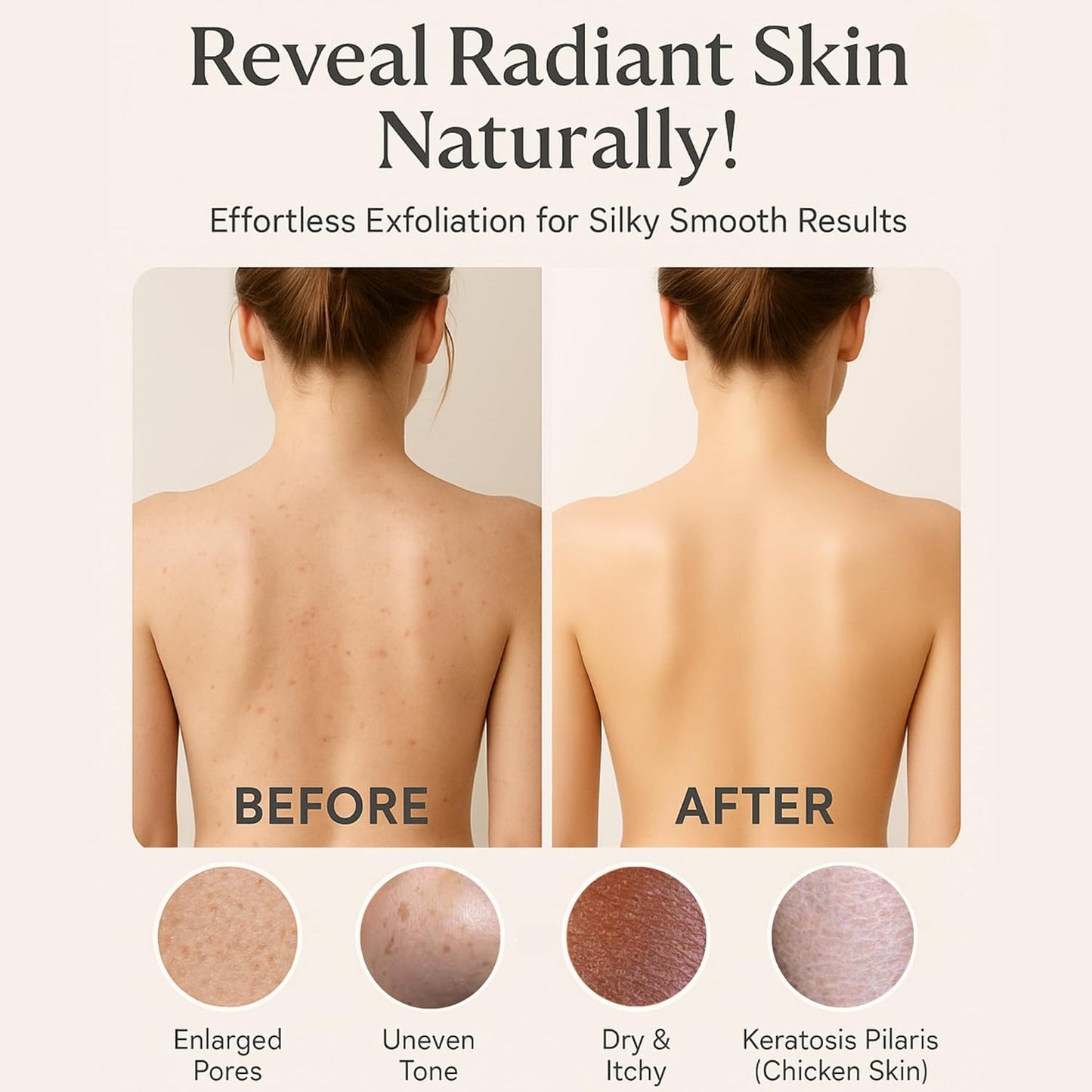 Exfoliating Glove Set (Original) – 3 Pieces Moroccan Hammam Scrub Mitts for Face, Body & Back – Deep Skin Cleansing & Dead Skin Removal – Reusable Spa Exfoliator – Assorted Colors (GREEN)