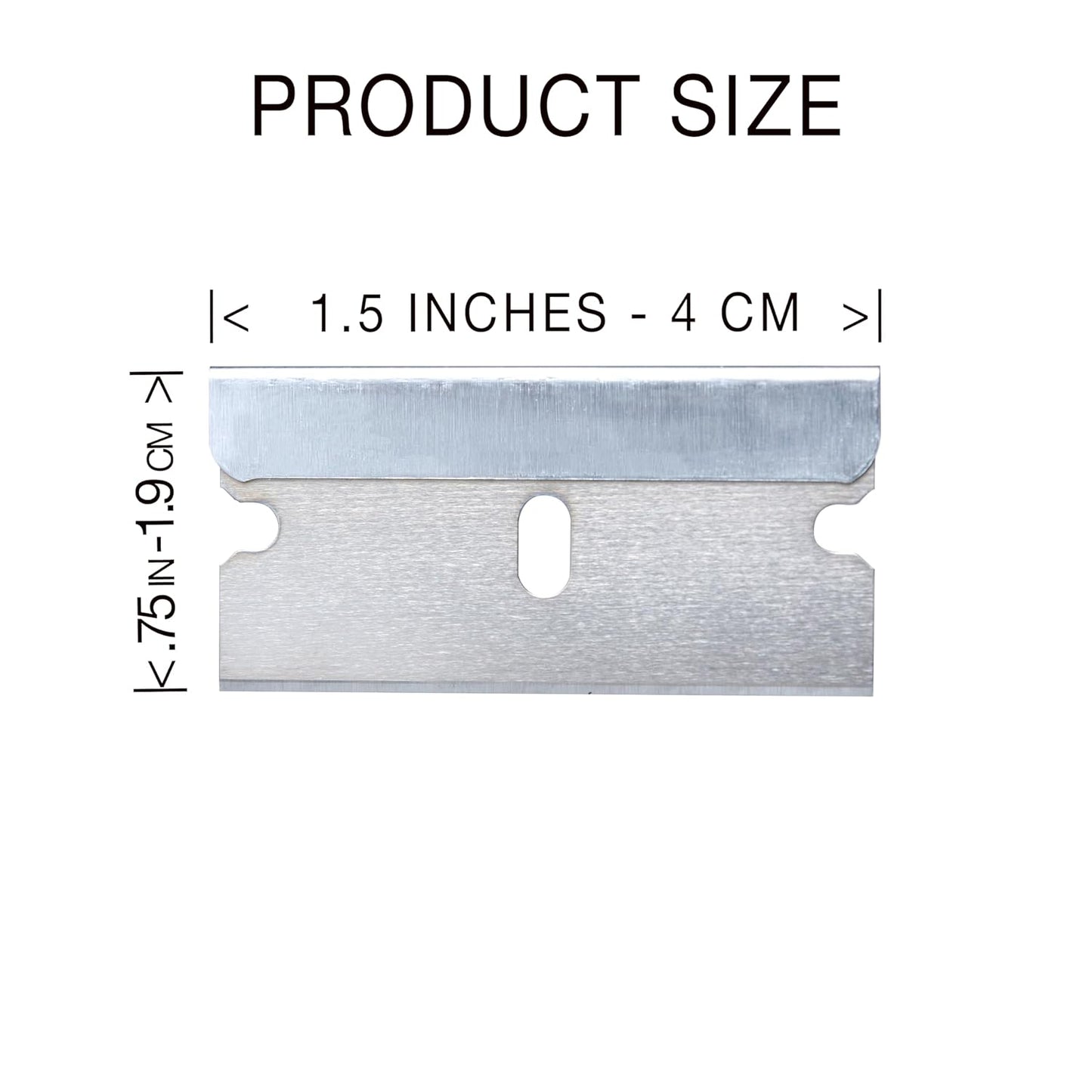 Single Edge Razor Blade 10 Pack - Straight Edge Razor - Ten Sharp Flat Blades in Convenient Storage Box - Oven Scraper Razors Refills - Heavy Duty Single Sided