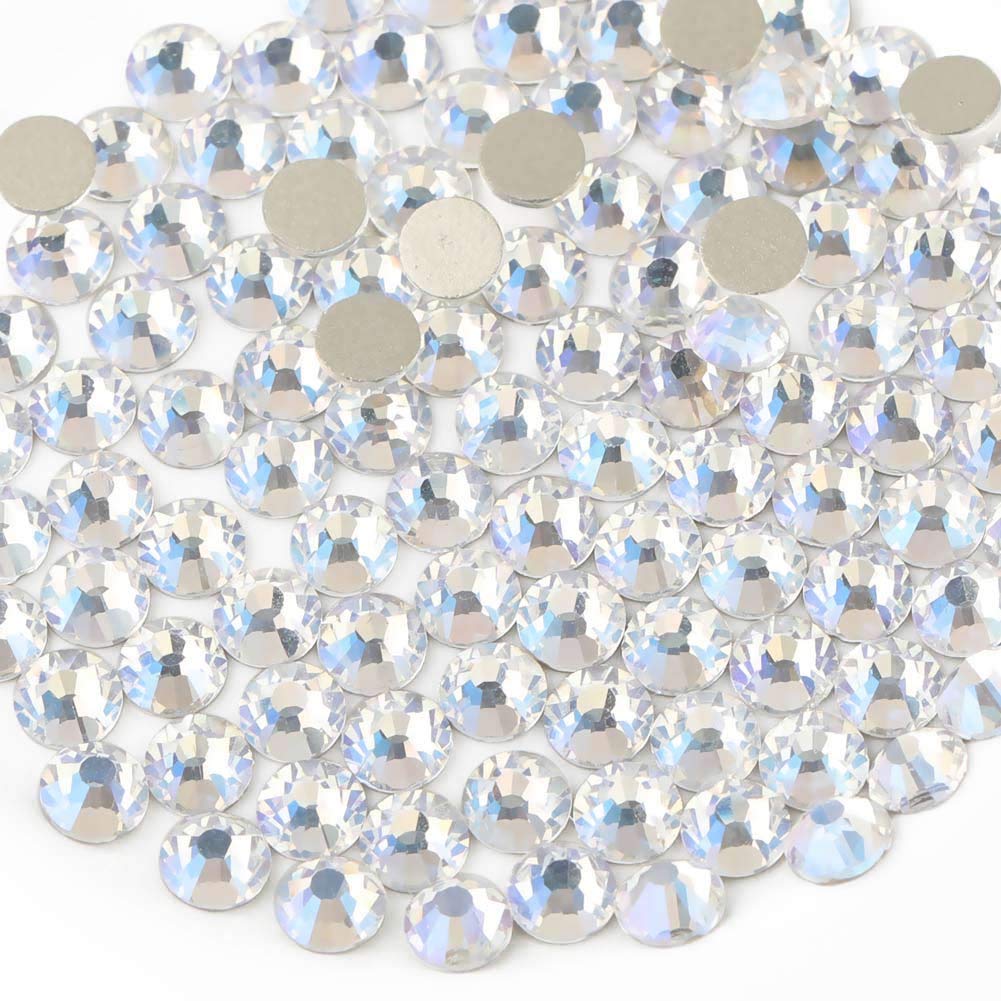 Beadsland 2880pcs Flat Back Crystal Rhinestones Round Gems for Nail Art and Craft Glue Fix, Blue Moonlight,SS4,1.5-1.7mm