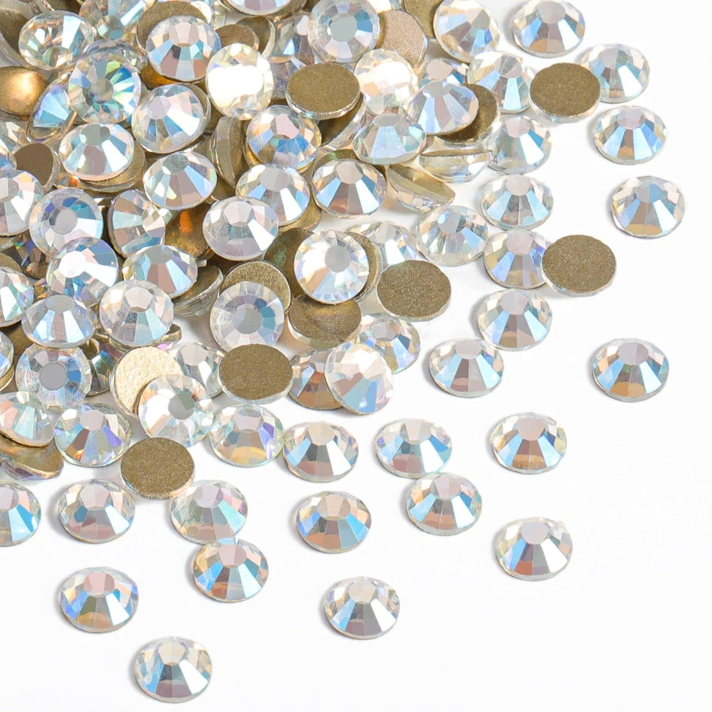 beadsland Flat Back Crystal Rhinestones Round Gems, Blue Moonlight (1.9-2.0mm) SS6/1440pcs