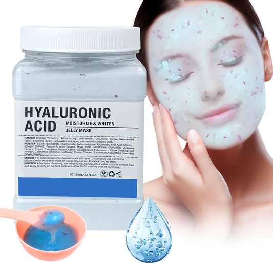 Jelly Mask for Facials Professional, Hydrating & Moisturizing Peel-Off Natural Gel Face Mask SkinCare, Professional Spa Use Jelly Face Masks, Deep Hydration & Glow 23 Fl Oz (Hyaluronic Acid)