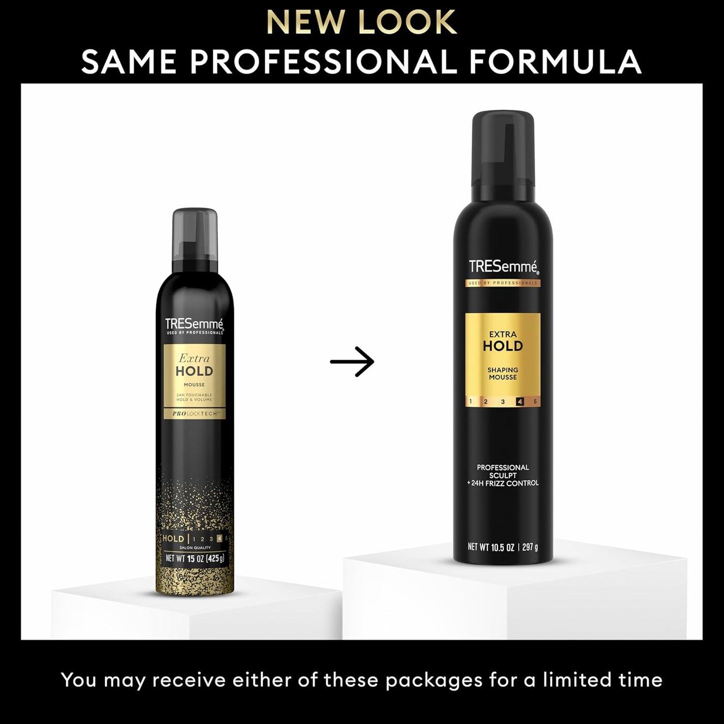 TRESemmé Hair Mousse Pack of 6 Extra Hold For 24H Touchable Hold & Volume with Pro Lock Tech 10.5 FL Oz