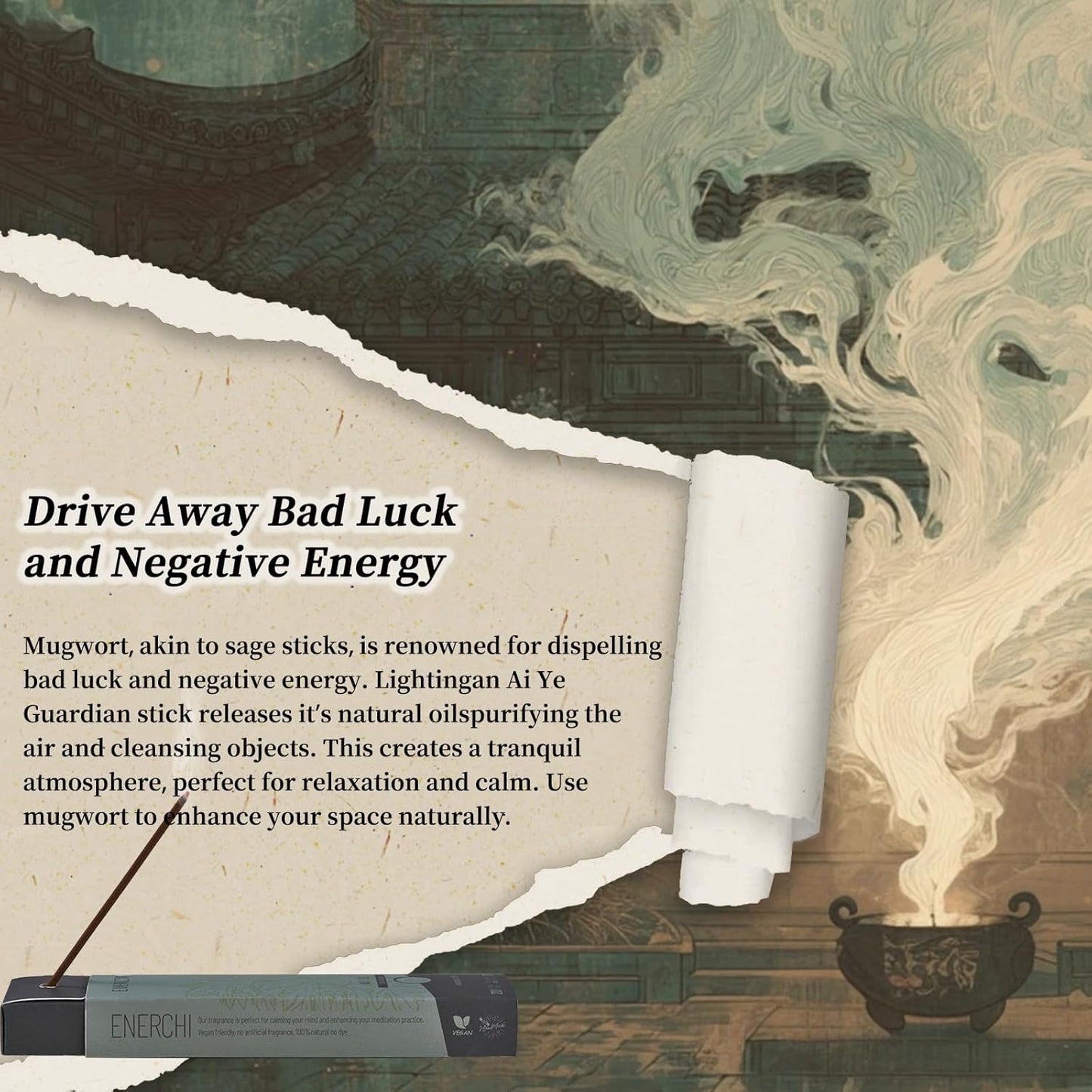 Bad Energy Cleansing Incense Sticks, Remove Bad Luck and Negative Energy, Fresh Air, Long Lasting, Woody Aroma, Stress Relief Gifts, for Meditation and Spiritual, Organic Incense, 20 Sticks