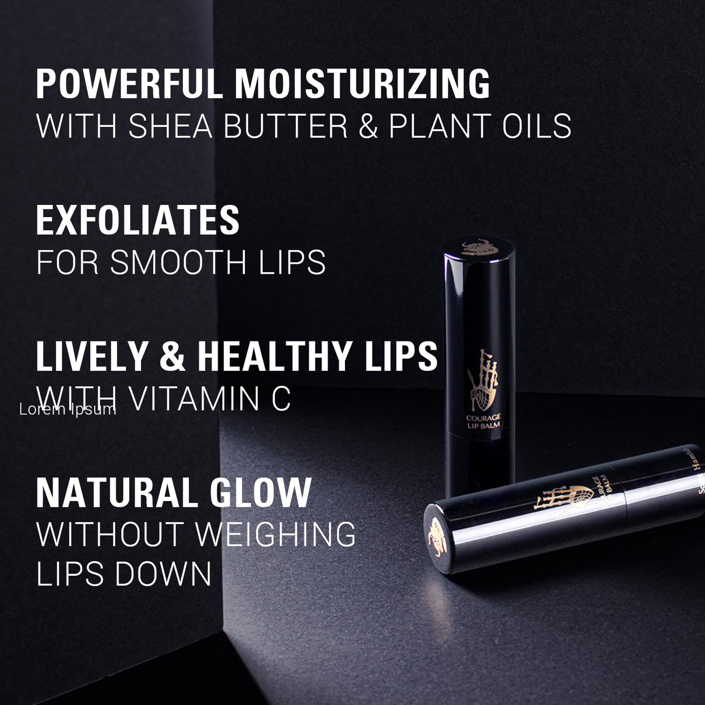 Scott Hamish Courage Lip Balm – Hydrating Lip Balm for Men - Shea Butter & Cica to Moisturize & Soothe Dry, Chapped Lips – Anti Aging Lip Moisturizer and Improve Softness of Lips, 0.12oz.