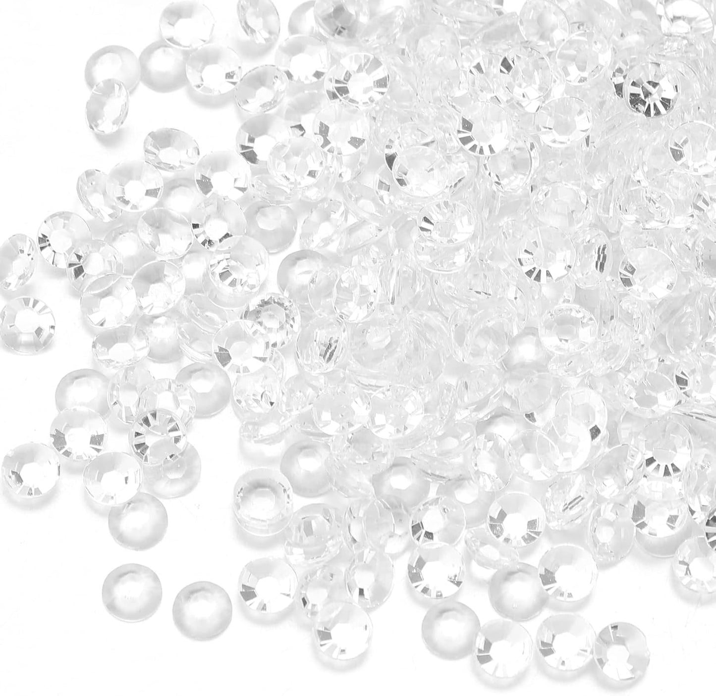 Multi Size 3mm 4mm 5mm Rhinestones Set for Nails Crafts Transparent Non Hotfix Rhinestones Nail Gems Rhinestone Jelly AB&Round Flat Back Resin Rhinestone for Makeup Clothes Shoes Eyes Bottles Crafts
