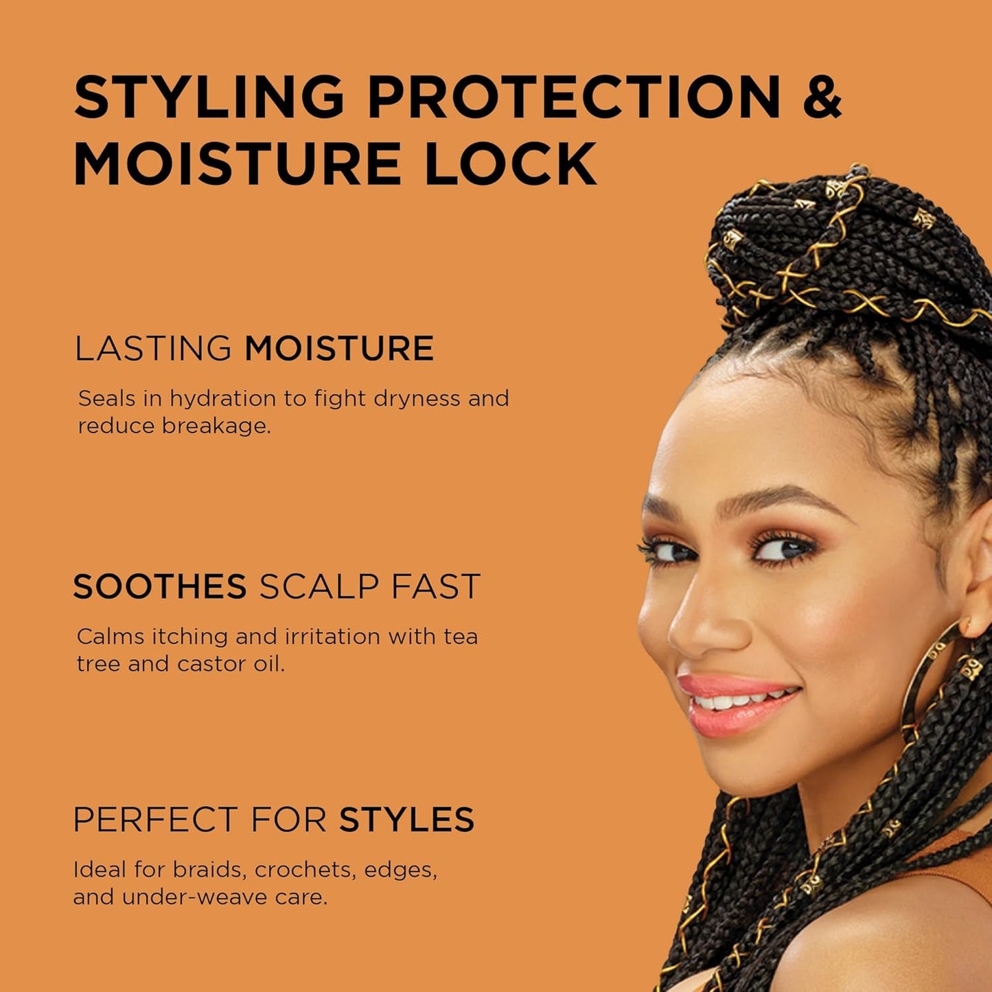 African Pride Black Castor Miracle Hair & Scalp Sealing Oil – Hair Oil with Black Castor, Tea Tree & Soybean Oil for Moisture Lock, Scalp Relief & Growth Support | 6oz